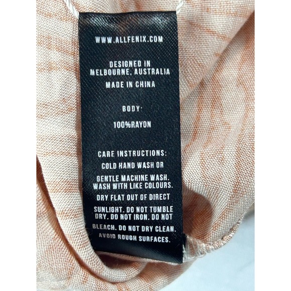 ALLFENIX Shirt Mens XL Orange Zebra Print Short Sleeve Button Up Collared Casual - Picture 9 of 9